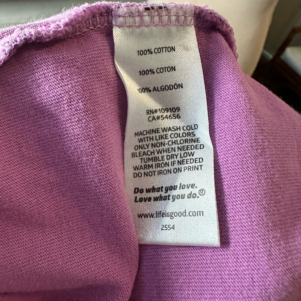 Life is Good Purple Peace Christmas Lights T-Shirt - Picture 10 of 11